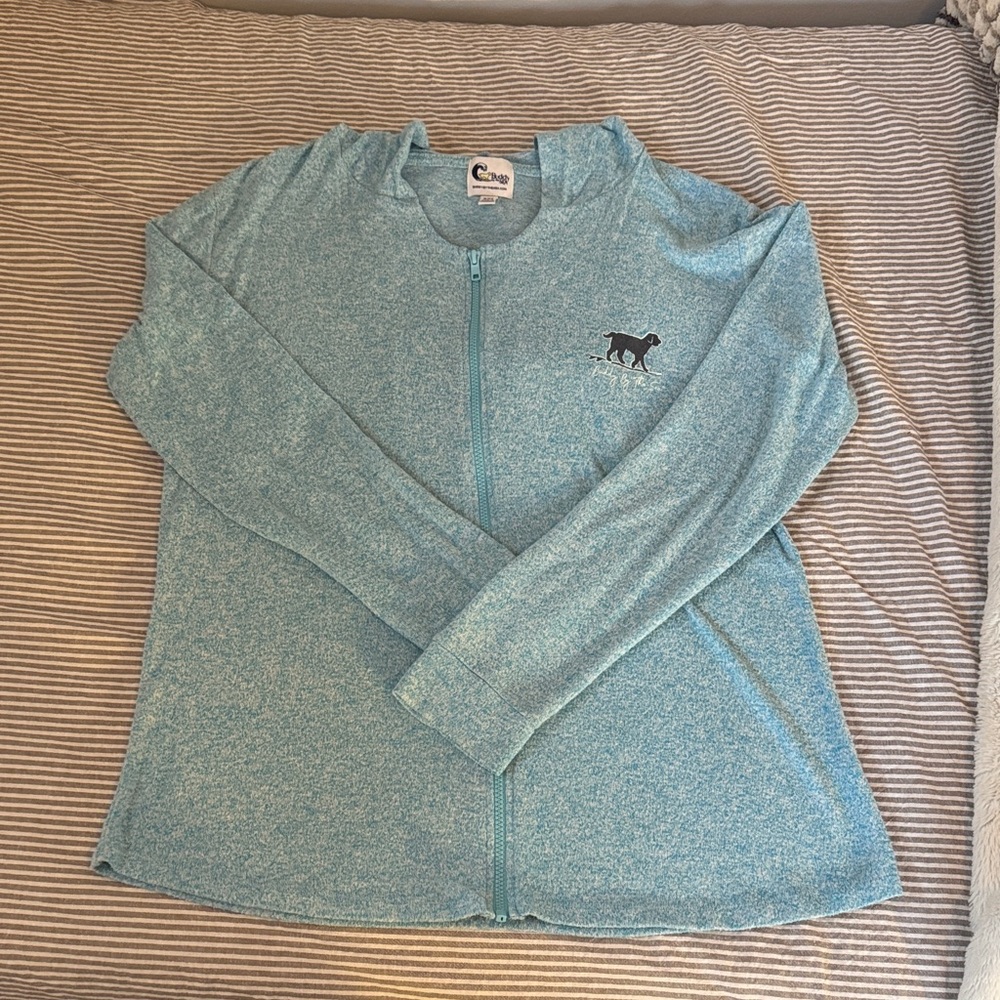 Buddy By The Sea- Light Blue soft Zip-Up Jacket
